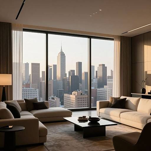 Modern Luxurious Manhattan Penthouse Living Room