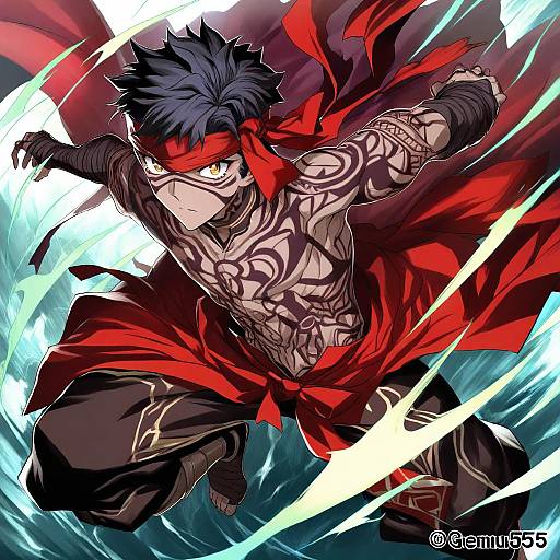 Illustration of Angra mainyu (fate), fate (series) in the style of Gemu555