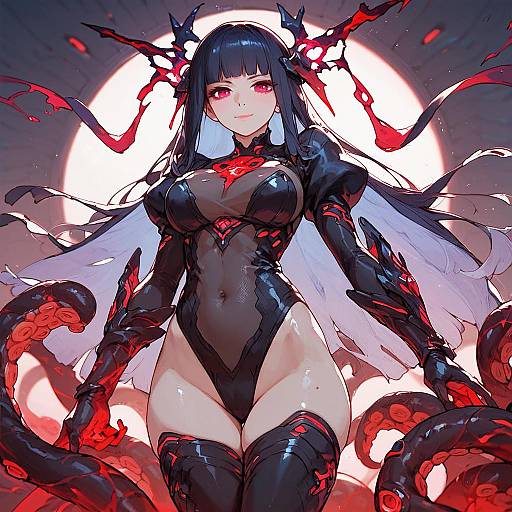 Seductive Sci-Fi Sorceress in Laboratory