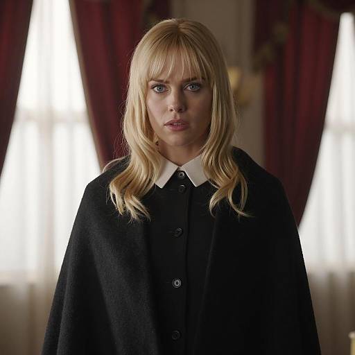 Dramatic Indoor Portrait of a Blonde Woman