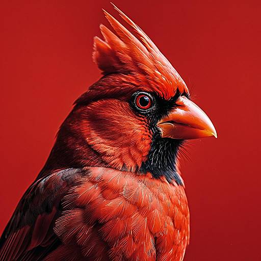 Portrait of a Vibrant Red Cardinal