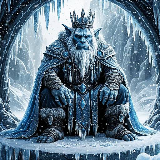 Troll King on Shimmering Ice Canopy