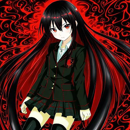 Illustration of Alastor (shakugan no shana), shakugan no shana in the style of Tsunako