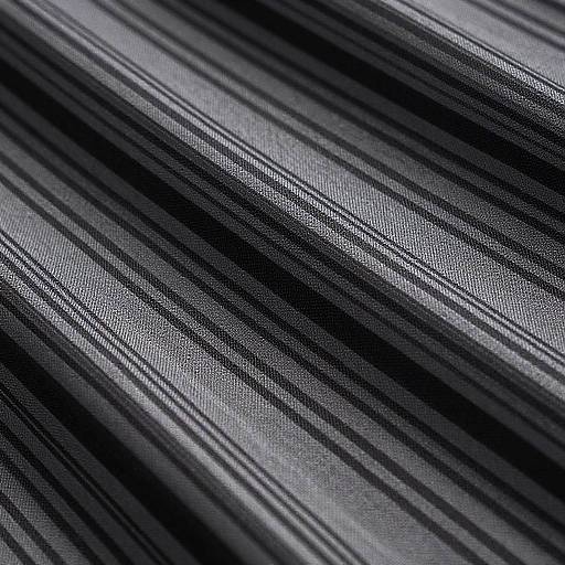 Futuristic Grey Black Striped Fabric