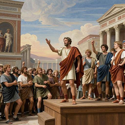 Pontius Speech in Roman Forum