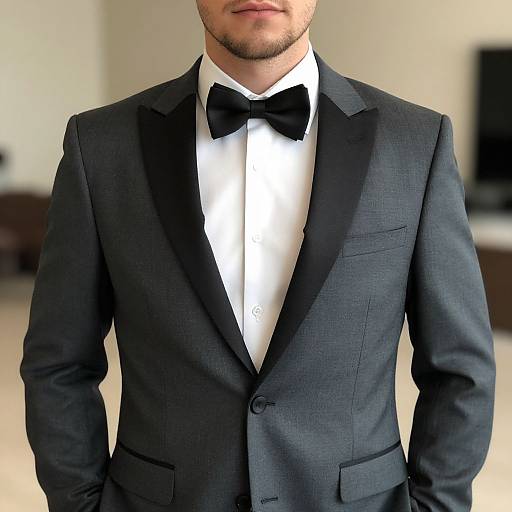 Realistic Aesthetic Groom Suit Portrait