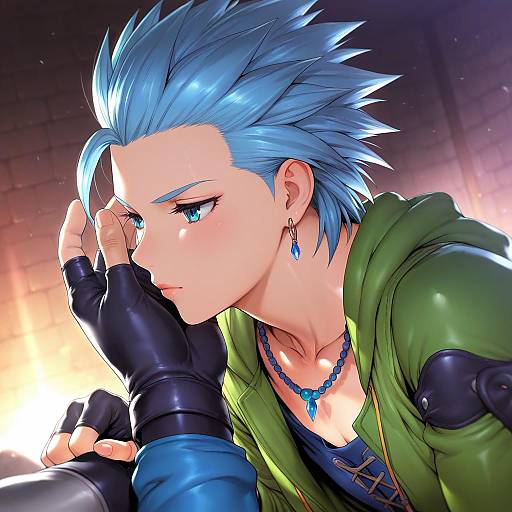 Illustration of Camus (dq11), dragon quest in the style of Orushibu