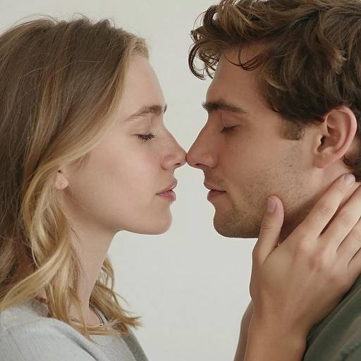 Intimate Close-Up of Two Faces