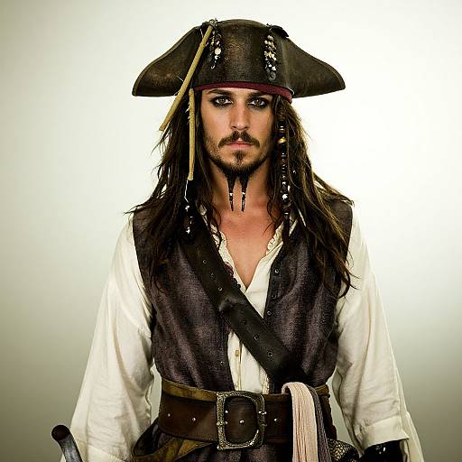 Realistic Portrait of Male Pirate