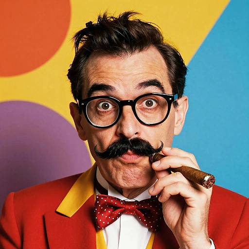 Colorful Surreal Groucho Marx Portrait