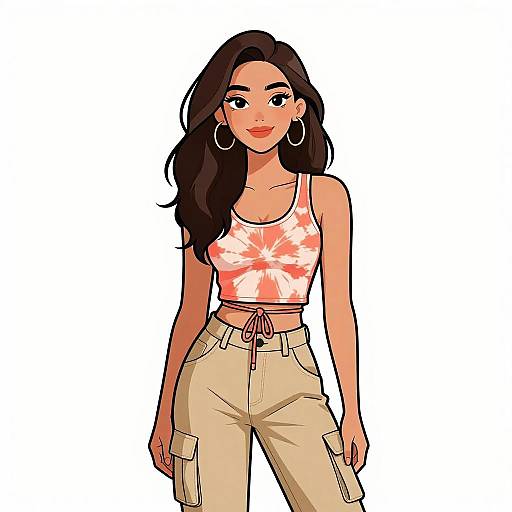 Smiling Woman in Casual Streetwear