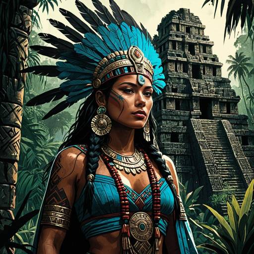 Mayan Priestess Graphic Novel Cover Art Mayan Priestess Graphic Novel Cover Art