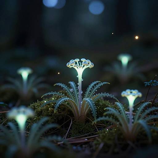 Bioluminescent Magical Forest Wallpaper