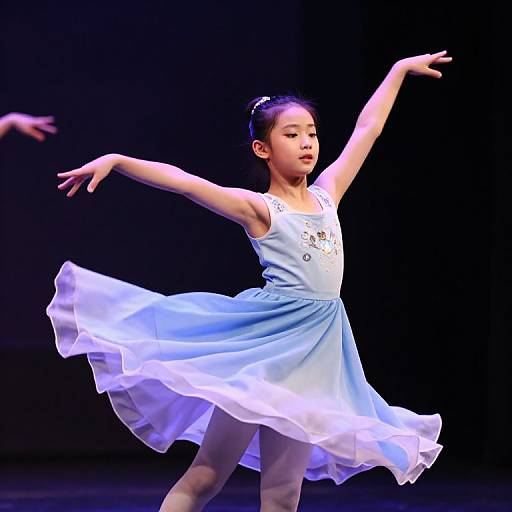 Youthful Dance with Flowing Dress