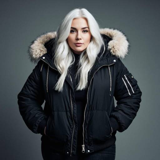 Elegant Curvy Woman in Winter Fashion