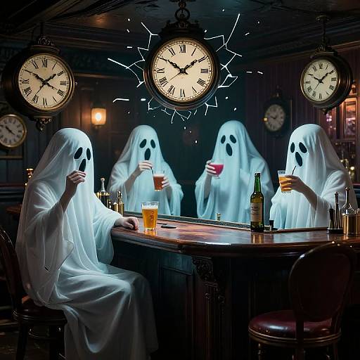 Ethereal Bartenders in Timeless Pub