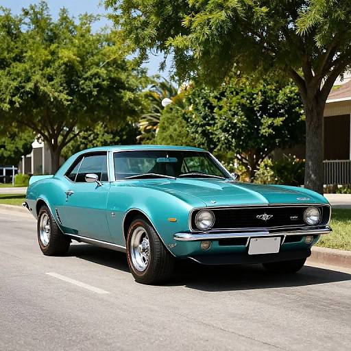 Classic Turquoise 1960s Chevrolet Camaro