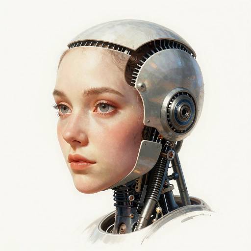 Layered Robot Head with Human Core