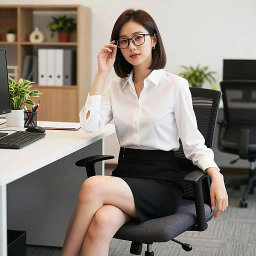 Confident Office Woman in Corporate Setting