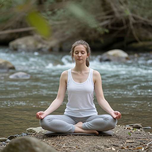 Meditative Harmony by the Riverbank