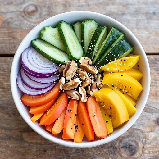 Colorful Pegan Diet Fresh Vegetable Bowl