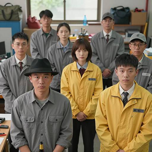 Diverse Group in a Busy Workshop