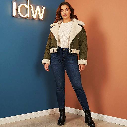 Curvy Woman in Neon Cozy Corner