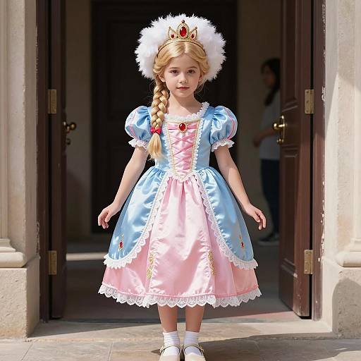 Young Girl in Princess Costume