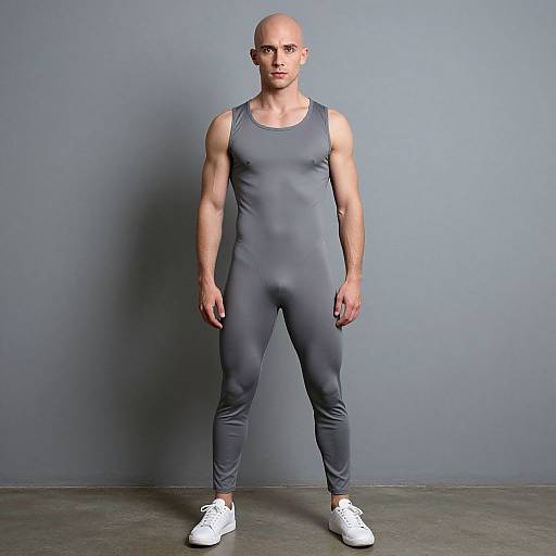 Realistic Muscular Male Costume Portrait