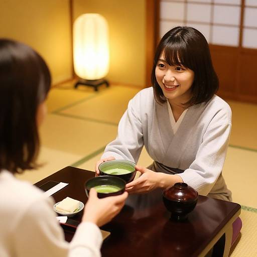 Koyuki Sharing Matcha at Kotatsu