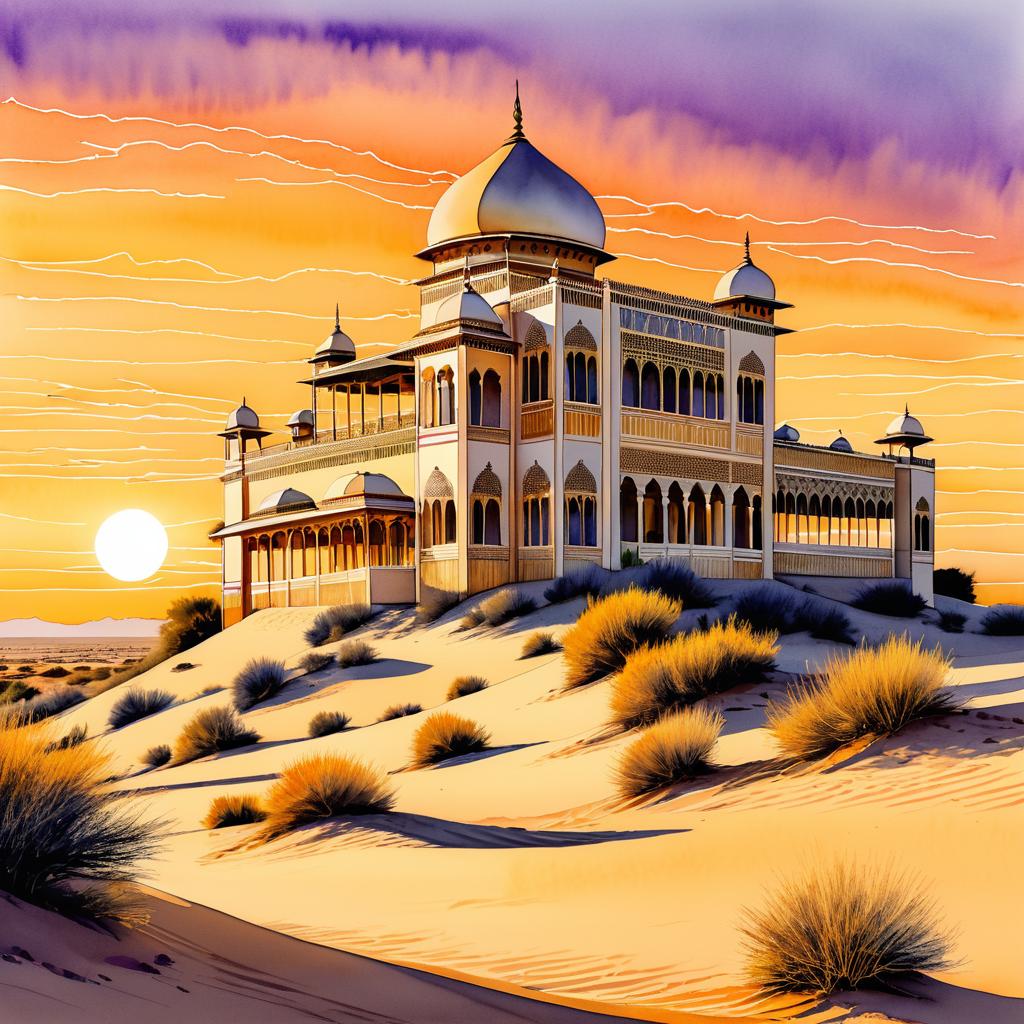 Regal Indian Palace at Golden Sunset