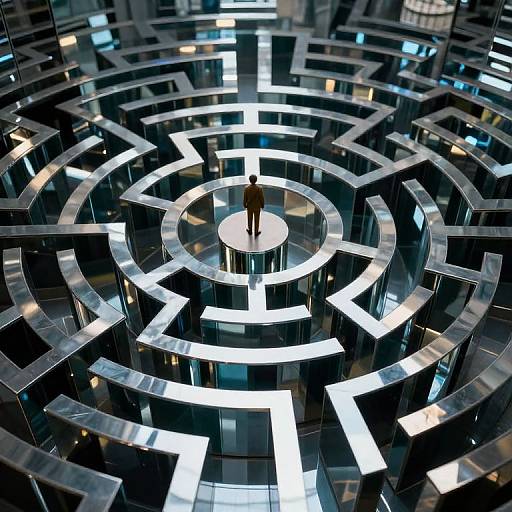 Sentient Reflections in Mirrored Labyrinth