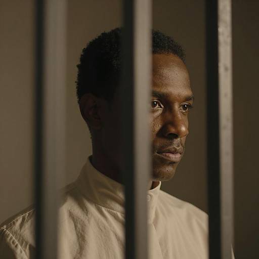 Serious Portrait of a Dark-Skinned Man