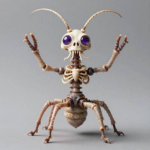 Prism-Shell Octopedal Lanterncrawler with Skeletal Head