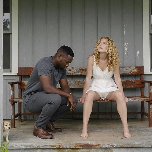 Intimate Moments on a Rustic Porch