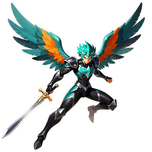 Fierce Fantasy Winged Warrior