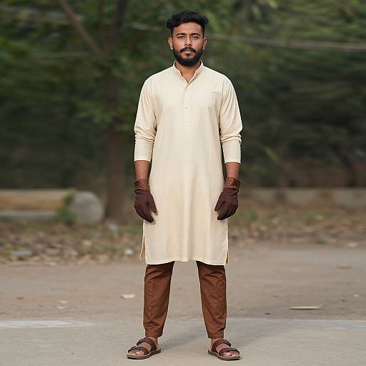 Realistic Mashramani Costume Male Portrait