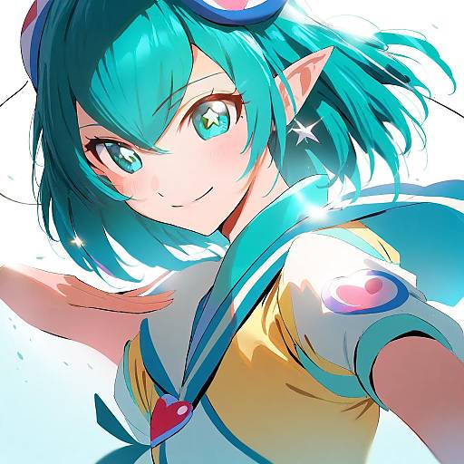 Illustration of Hagoromo lala, precure in the style of Rororo