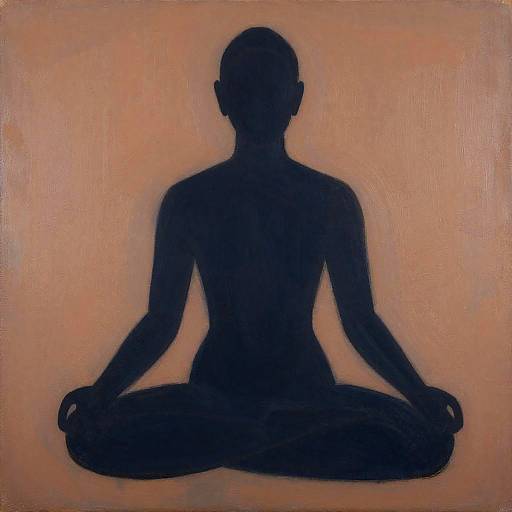 Meditative Silhouette on Textured Earth