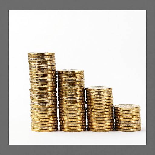 Stacked Golden Coins Gradient