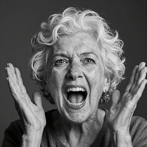 Eerie Portrait of an Elderly Woman