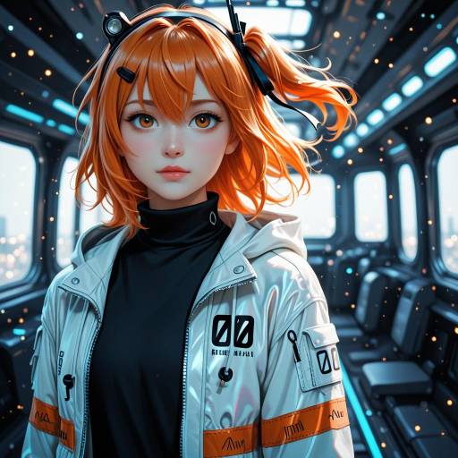Futuristic Girl with Chrome Elements