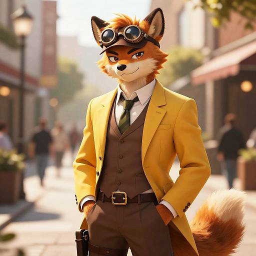 Steampunk Furry Anthro Male Portrait