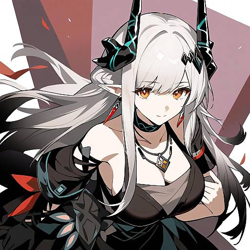 Illustration of Mudrock (obsidian) (arknights), arknights in the style of Shimouki izui