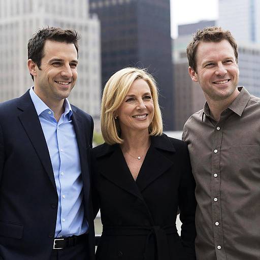 Joyful Outdoor Portrait with City Background