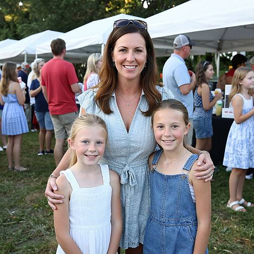 Family Smiles at St. Bart's Festival