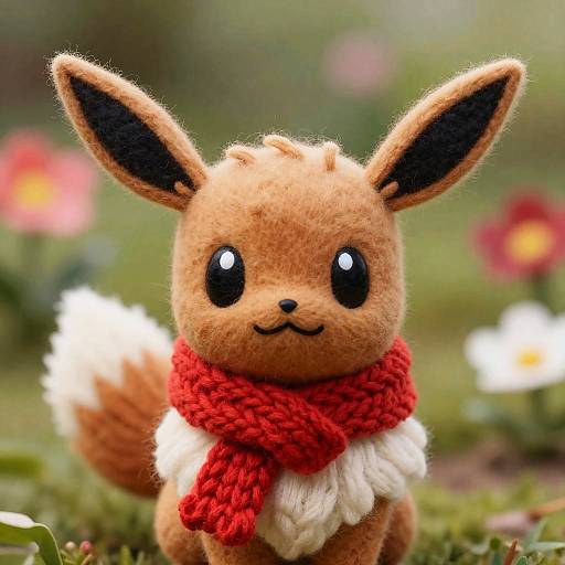 Hyper-Realistic Wool Eevee Close-Up