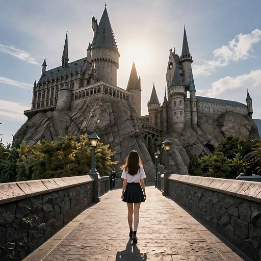 Hyper-Realistic Hogwarts Landscape View