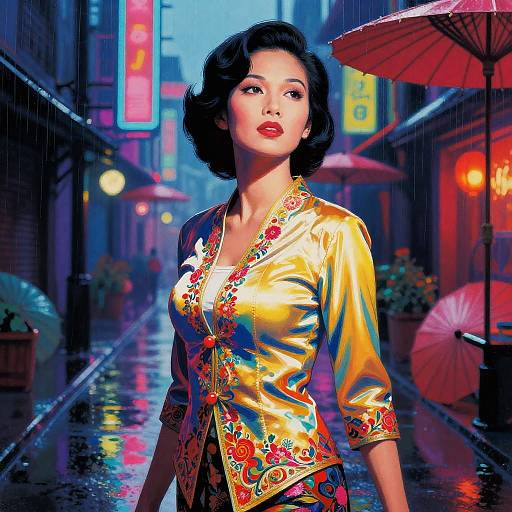Pop Art Southeast Asian Elegance