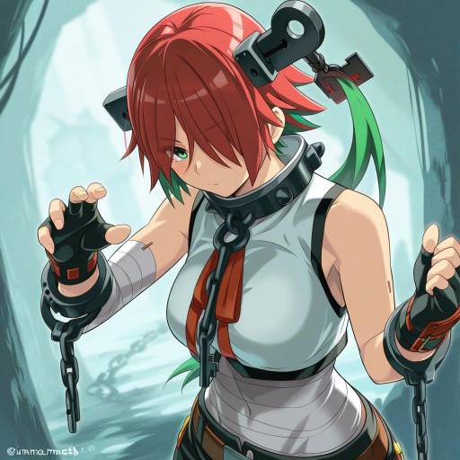 Illustration of A.b.a, guilty gear in the style of Imaichi